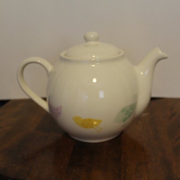 IKEA 6 cup teapot (made in Portugal) with multicolour birds - Picture 2 of 6
